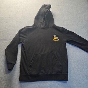 Vans Off The Wall Skeleton Hot Cocoa Black Hoodie Sweatshirt Youth Large